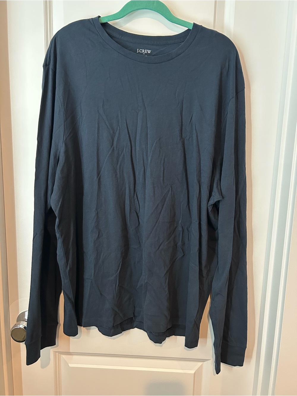 J. Crew Men's Long-Sleeve Crewneck Tee — Navy
